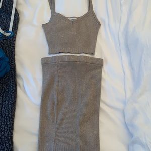 Superdown skirt and top set